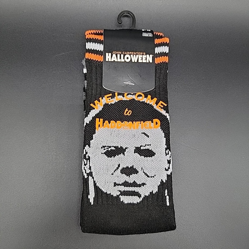 Halloween Michael Myers Socks 1 Pair Size 8-12 Horror Movie Welcome Haddonfield